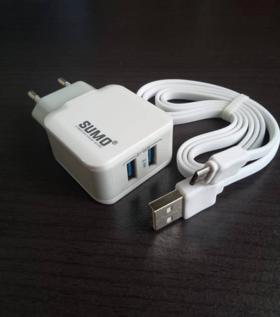 CHARGER SUMO H88 SMART CHARGER 2in1 SPEED CHARGING 2 OUTPUT USB 2.4A MICRO USB SUPPORT ANDROID &amp; iOS