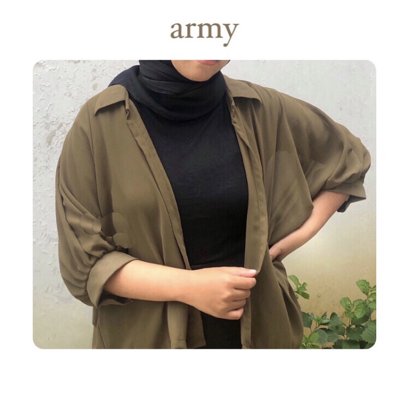 basic outer Atasan - bahan ceruty