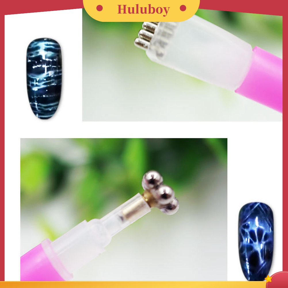 Huluboy Huluboy♡ Pen Magnetik Dua Sisi Untuk Kutek Gel UV 3D DIY