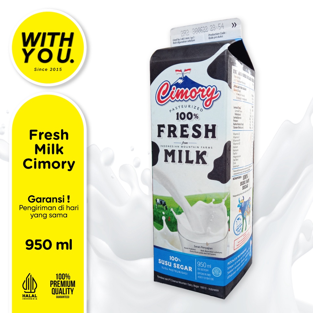 

Cimory Fresh Milk Susu Pasteurisasi Plain 950ml