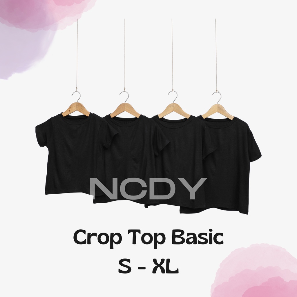 NCDY Crop Top Basic Atasan Wanita Bahan Spandex Melar super strechy Murah Berkualitas