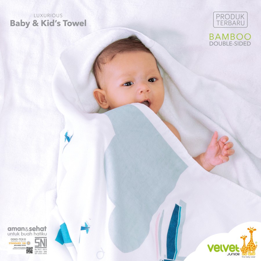 Velvet Luxurious Towel Baby &amp; Kids 120x60 - Handuk Anak