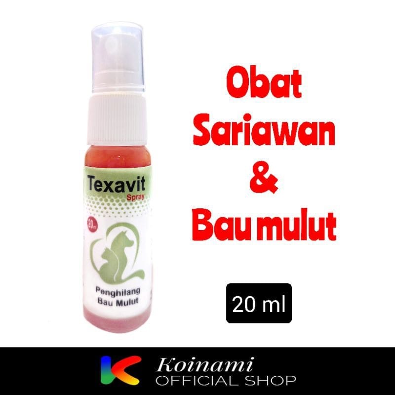 TEXAVIT SPRAY OBAT SARIWAN BAU MULUT KUCING DAN ANJIG / MEYER / BTM