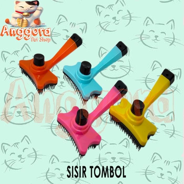 Sisir Grooming Tombol Kucing Anjing dan Hewan Peliharaan lain nya