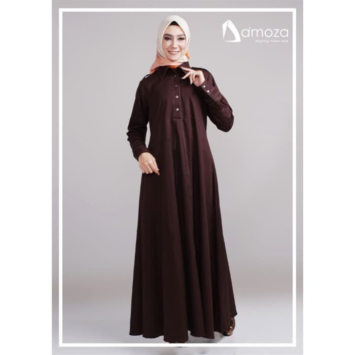 GAMIS DEWASA DAMOZA AISYA CHOCO BROWN