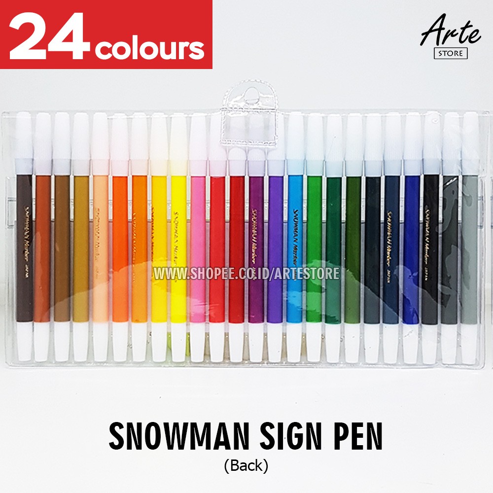 Spidol Kecil Snowman Sign Pen 12 - 24 Warna