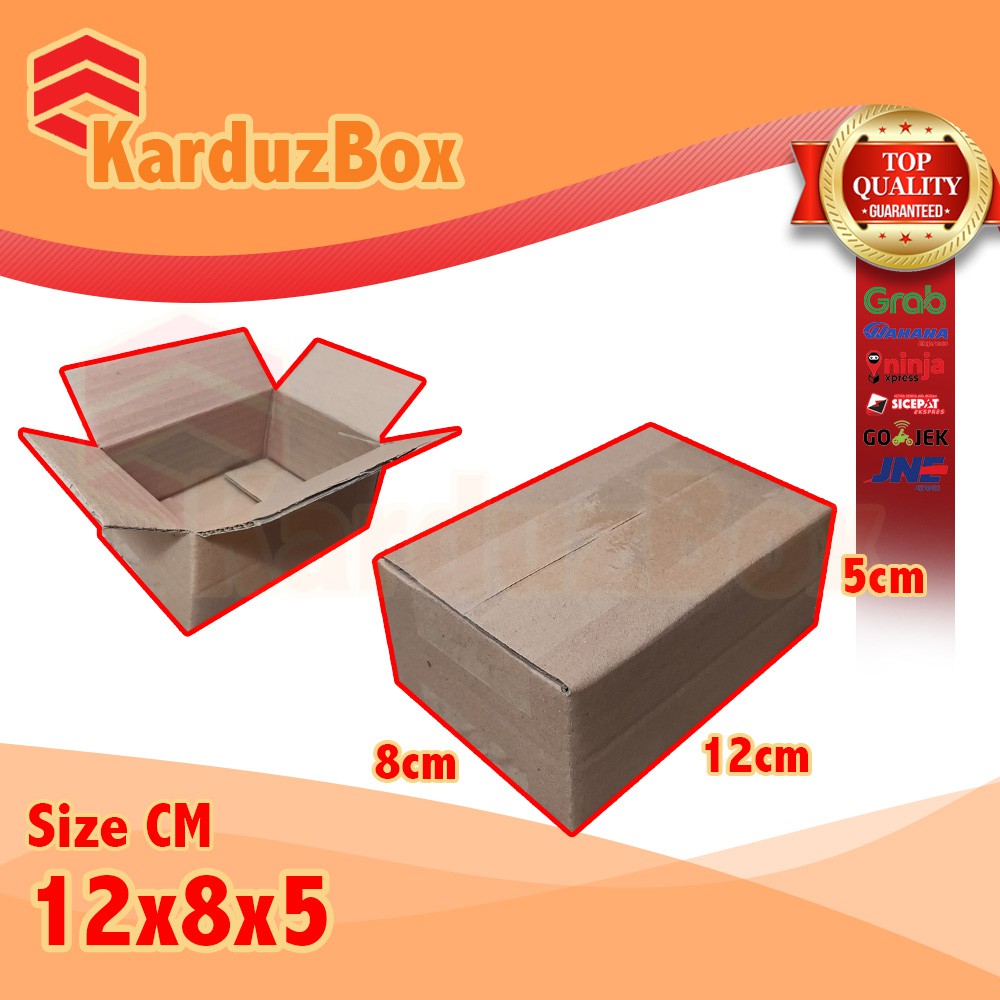 

12x8x5 kardus box packaging POLOS BARU