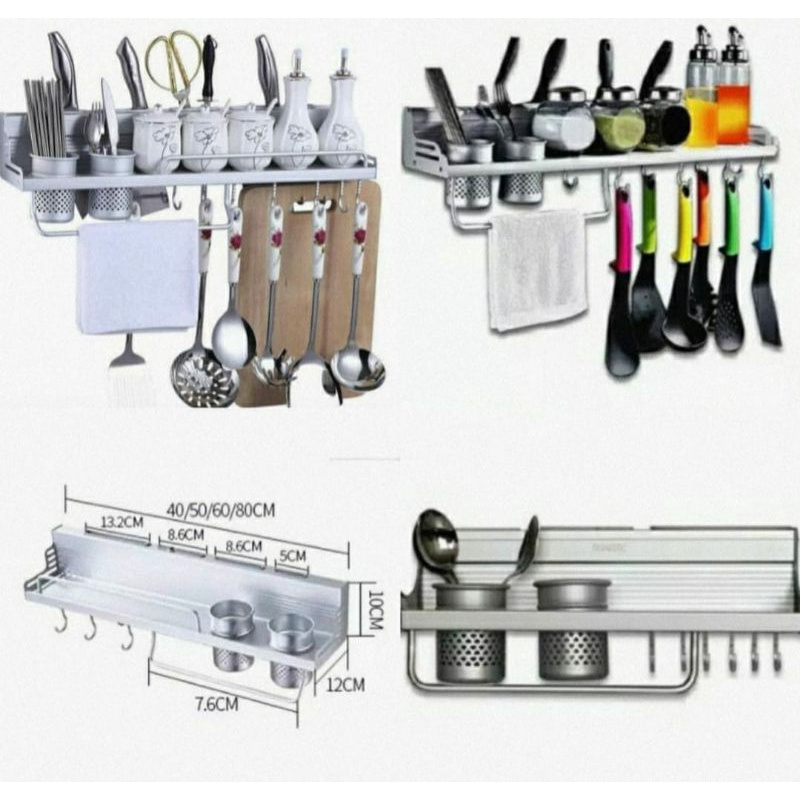Rak dinding dapur aluminium