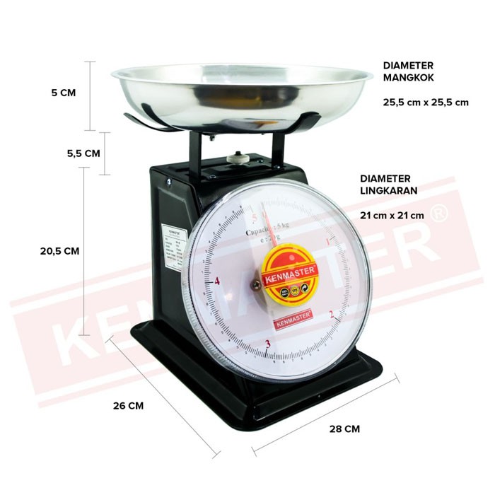 Kenmaster Spring Scale Timbangan Buah Serbaguna 5 Kg KM-06