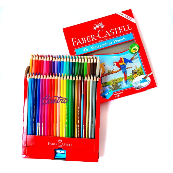 

(DISKON TERMURAH) Faber Castell 48 WaterColour Pencil Watercolor Pensil Warna Cat Air