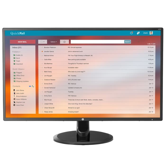 Monitor LED HP V270, IPS, VGA, HDMI Full HD