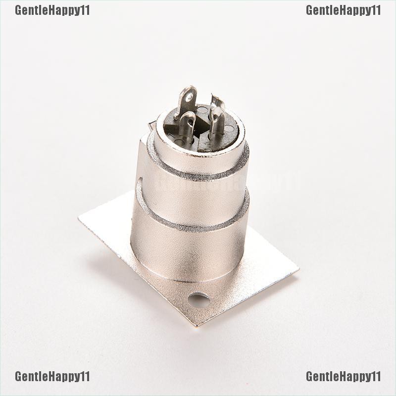 GEN  5pcs Female Chassis Socket 3-Pin XLR Jack Panel Mount Connector Nickel Housing