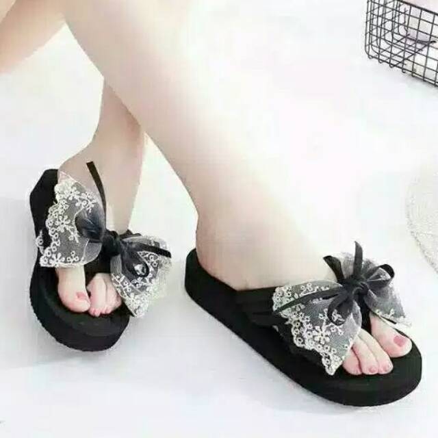 wedges sandal renda