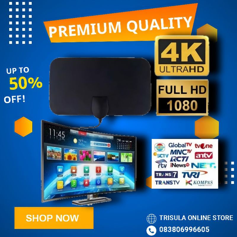Antena Tv Digital Indoor 4K ULTRA HD
