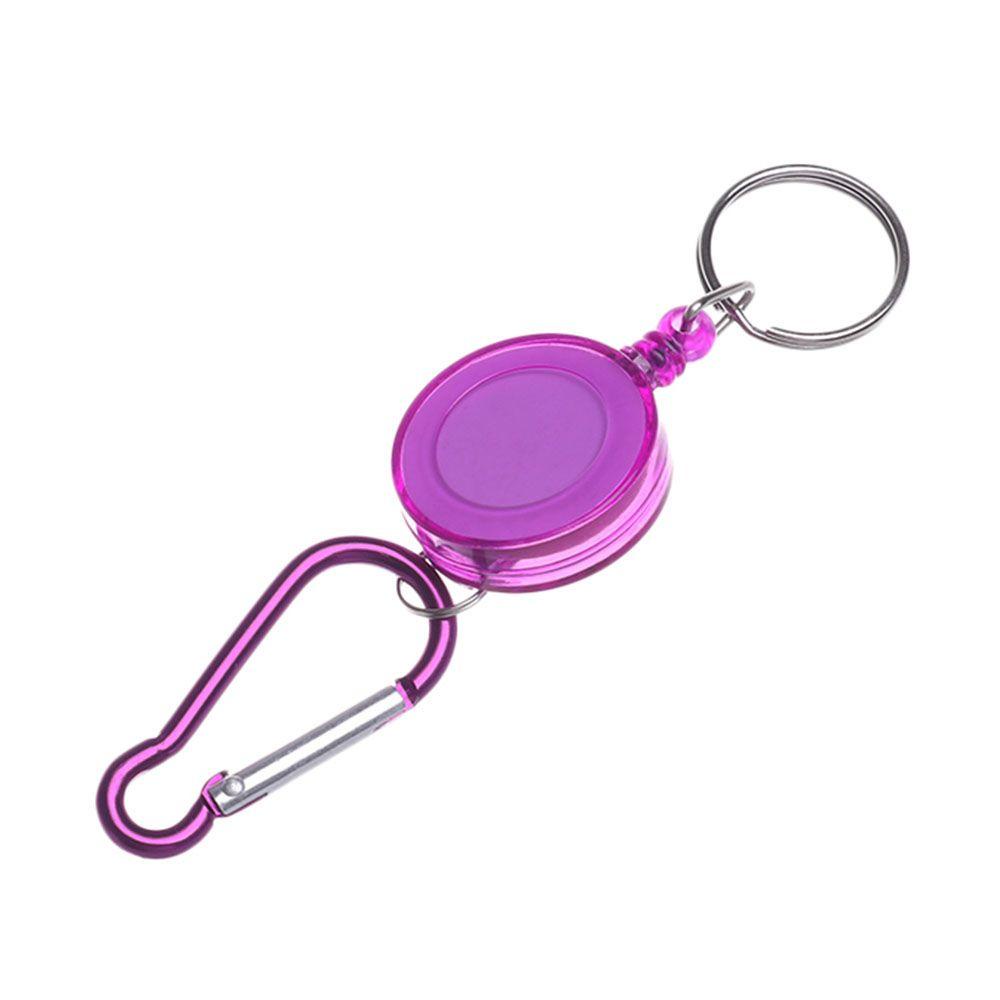 Lily Retractable Key Chain Portable Safety Coil Badge Gantungan Kunci Pancing