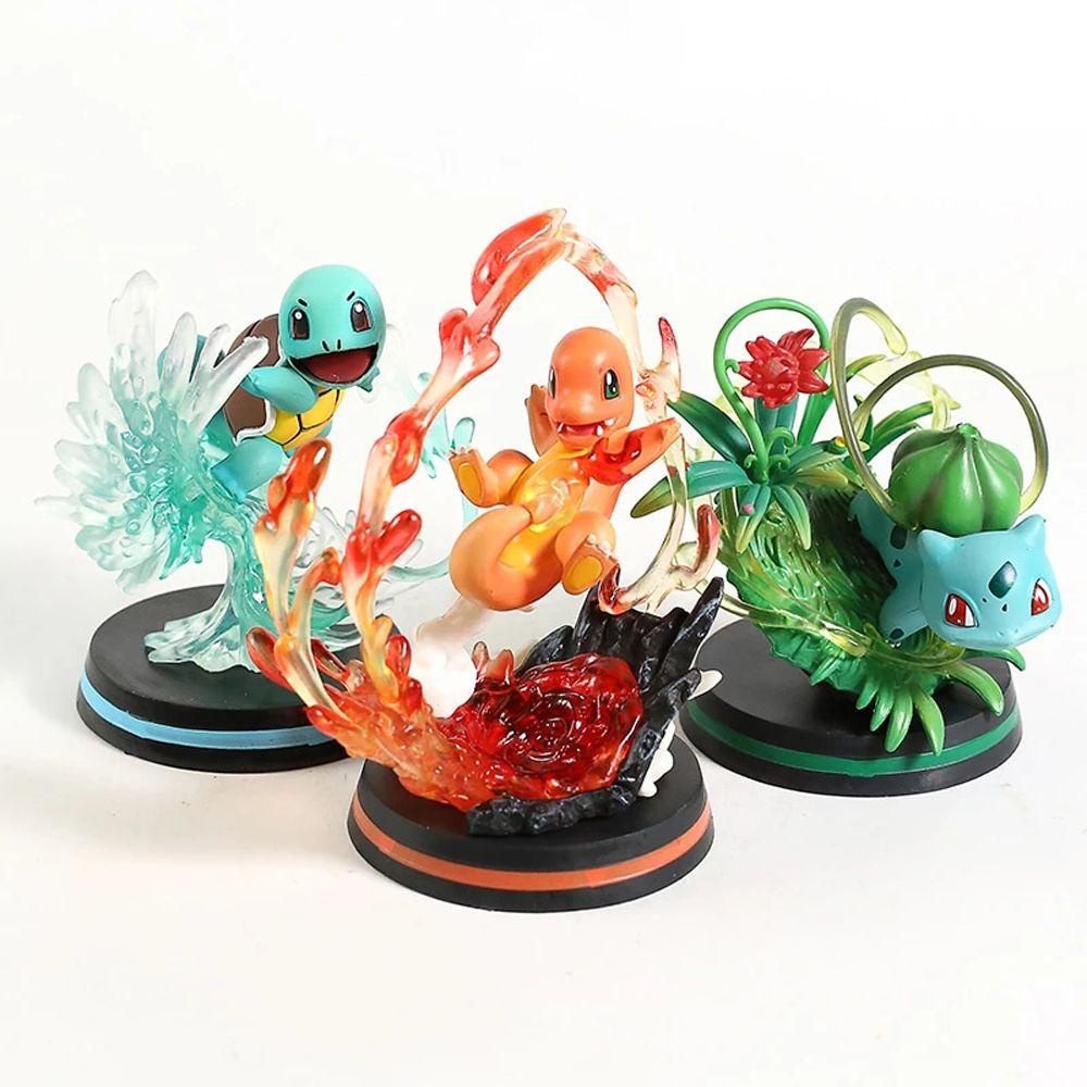 Lanfy Pokemon Figure Hadiah Ulang Tahun Untuk Anak Mewtwo PVC Figure Model Mainan Bulbasaur