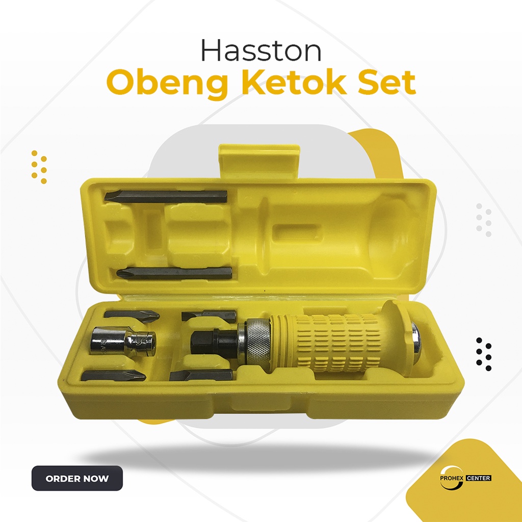 Hasston Prohex Obeng Ketok Set 6Pcs Impact Screwdriver 2582-600