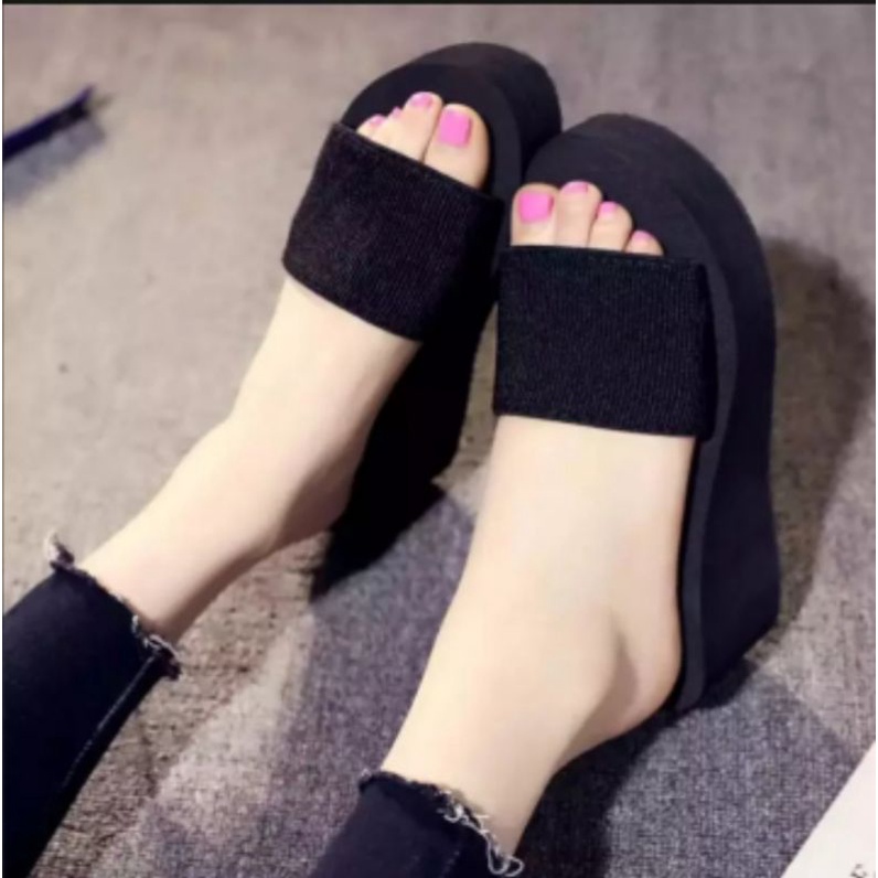 SANDAL WANITA WEDGES SELOP SANDAL WEDGES