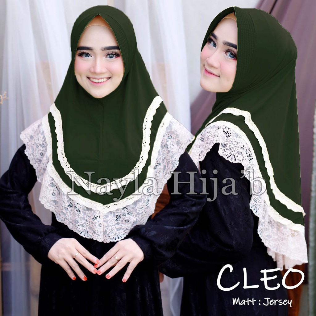 JILBAB INSTAN JERSEY PREMIUM TERBARU HIJAB BERGO CLEO KERUDUNG INSTAN TERMURAH  NAYLA HIJAB