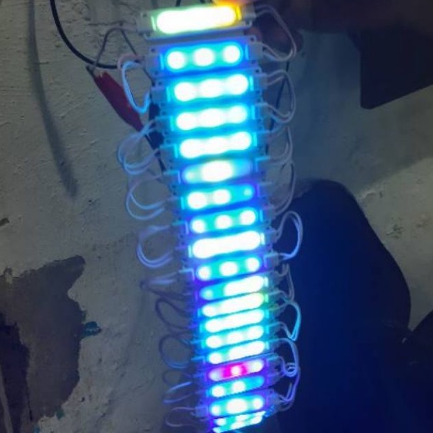 Lampu kolong RGB kedip led strobo set tempelan motor dan mobil 12volt 24volt / lampu vareasi warna w