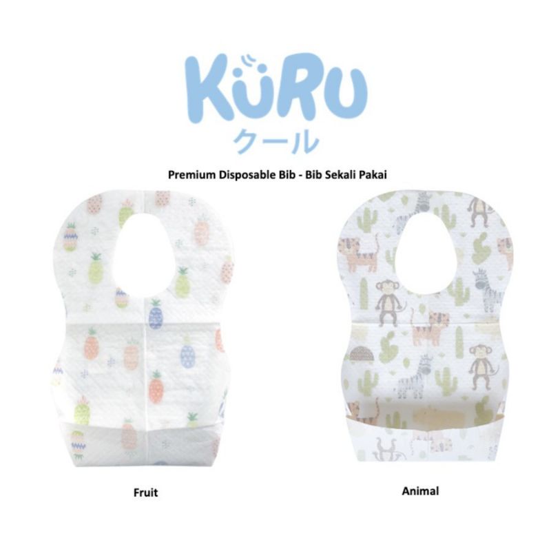 lov me❤️ Kuru Premium Disposable BIB |BIB sekali pakai |slaber|apron|celemek bayi