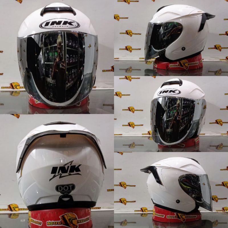 HELM INK DYNAMIC SOLID GREY DOFF/PAKET GANTENG 100% ORIGINAL SNI-DOT-WHITE WH/VENOM/SLVR