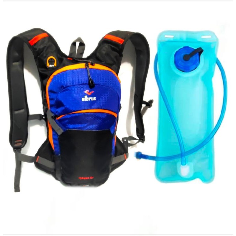 tas sepeda hydropack hydrobag crosstrail + raincoat dan water bladder biru