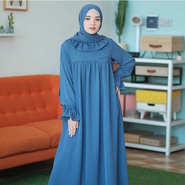 Karineeksklusif - Zia set (plus pasmina) Gamis Stelan Wanita Terbaru 2020 Baju Set Remaja Kekinian Gamis Muslimah Modren Gamis Ibu Pengajian Gamis Termurah
