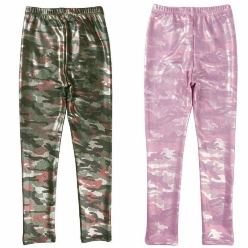 Celana Legging Panjang Sport Anak Dance Jazz Senam Gymnastic motif Army Doreng Militer dengan aksen 