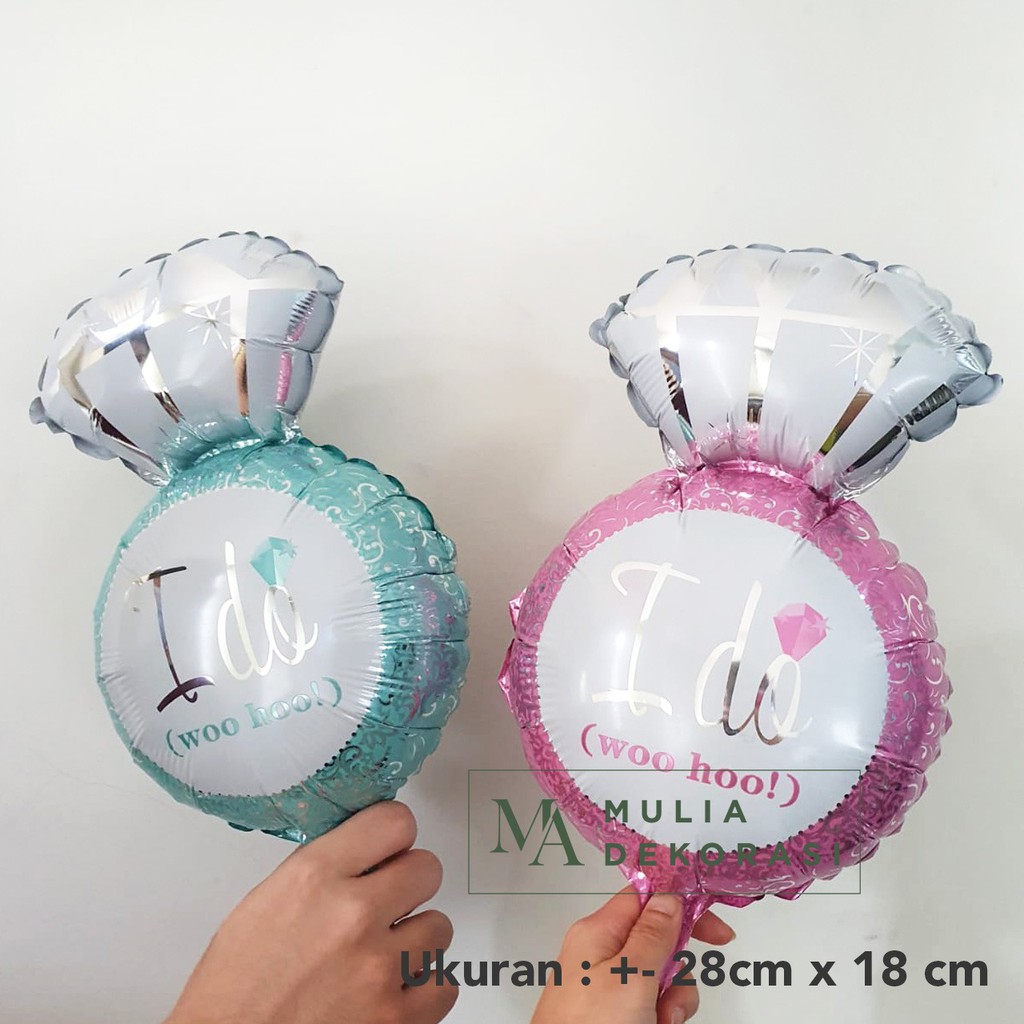 Balon Foil Cincin Diamond Lamaran Nikahan Wedding Engagement