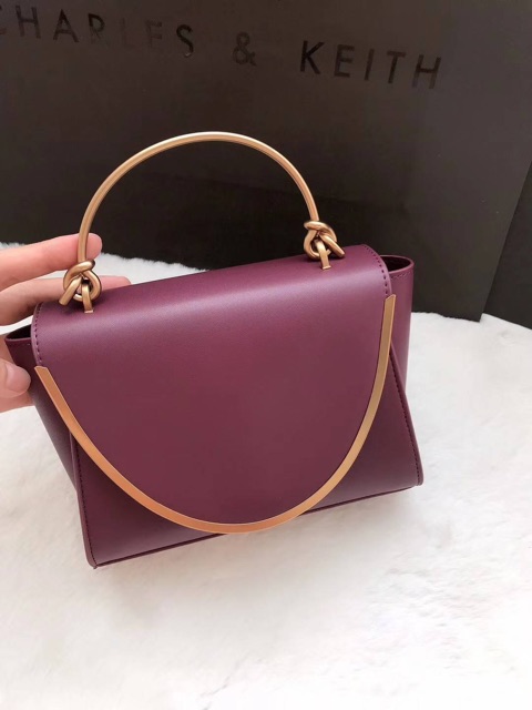 Metallic-Trimmed Front Flap Bag