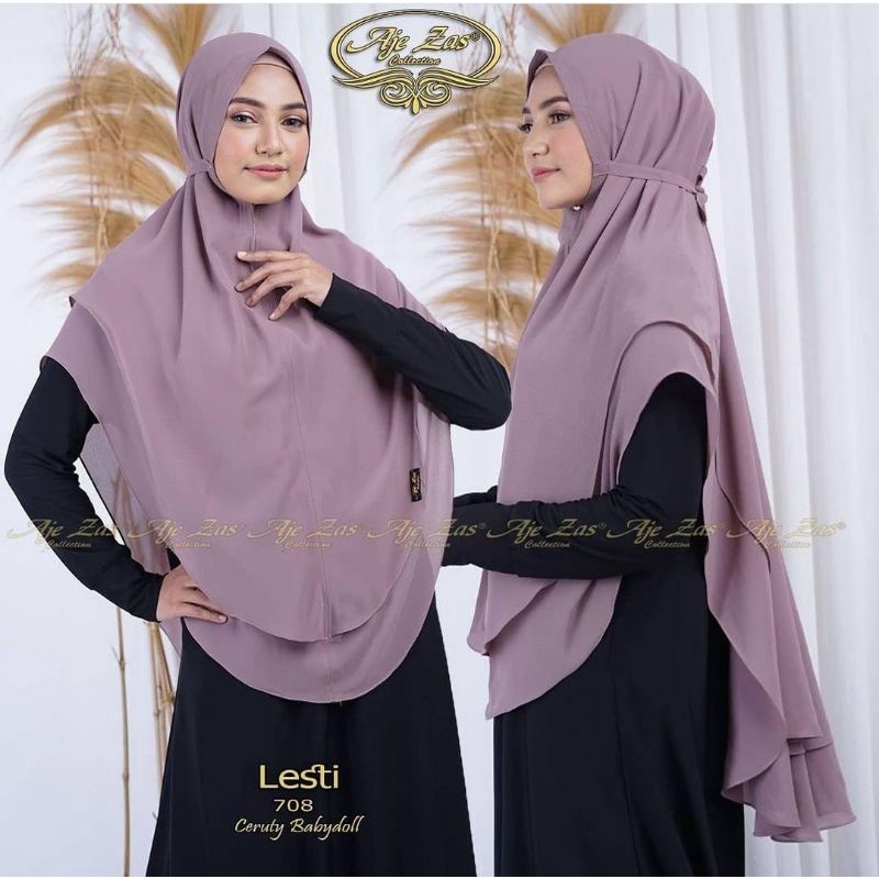 Khimar Lesti/ bergo premium aje zas Lesti/ Khimar cerruty ORI aje zas