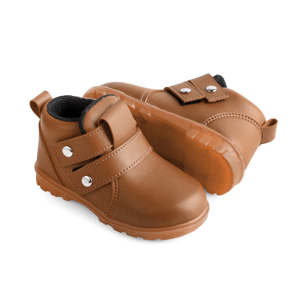 sepatu anak laki laki boots tinggi keren DT2 BROWN