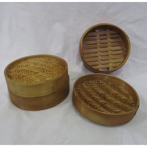 Tempat Dimsum diameter 18cm/Klakat Basket Kukusan Dim sum Anyaman