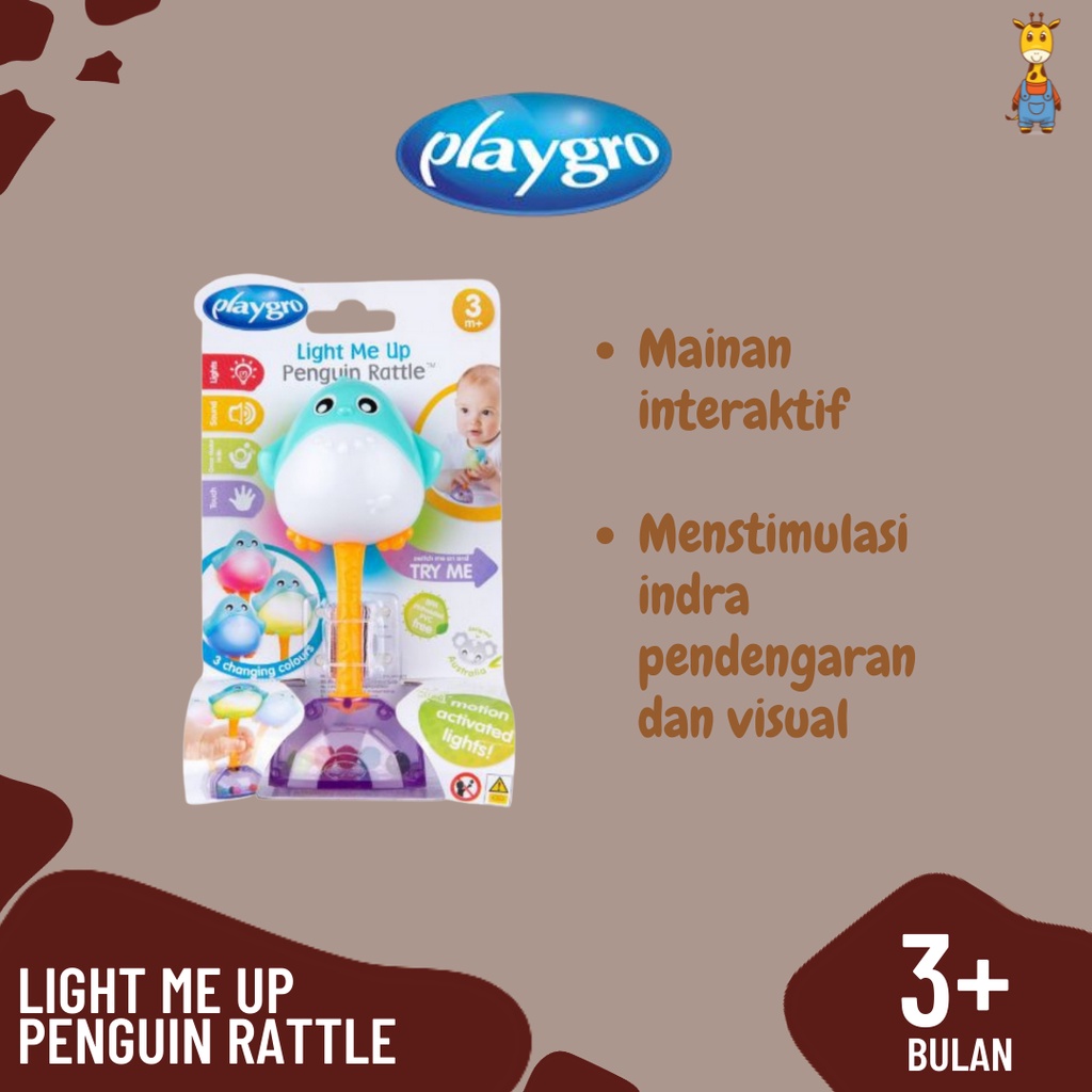 Playgro Light Me Up Penguin Rattle​