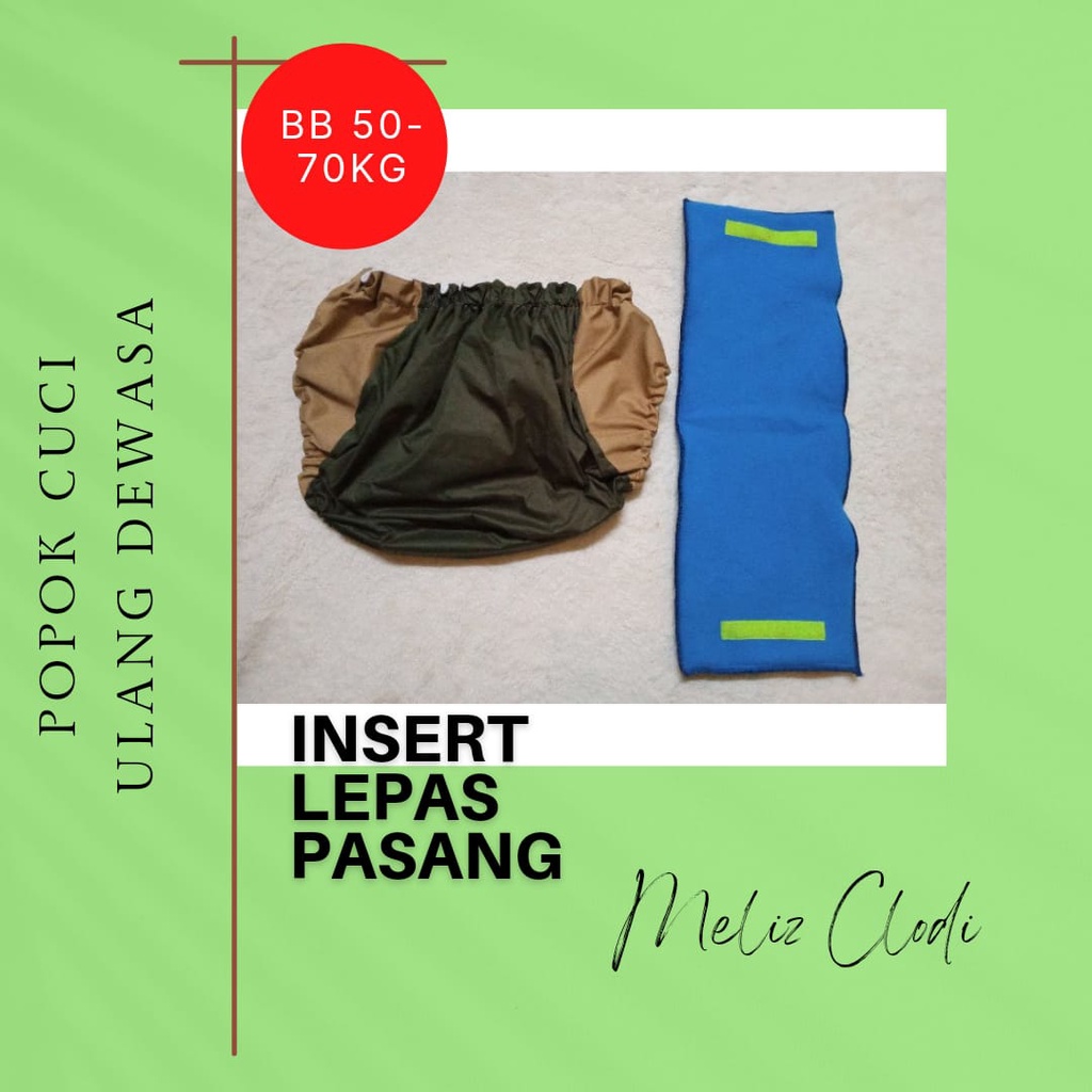TERLARIS UNTUK BB 50-70 kg, POPOK DEWASA, POPOK DEWASA CELANA, CLODI LANSIA, POPOK CUCI ULANG, POPOK