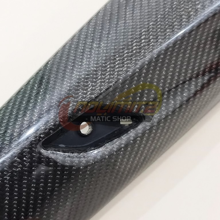 Cover Tutup Knalpot Carbon Kevlar Parts Ori Knalpot ROB1 Model Mio M3