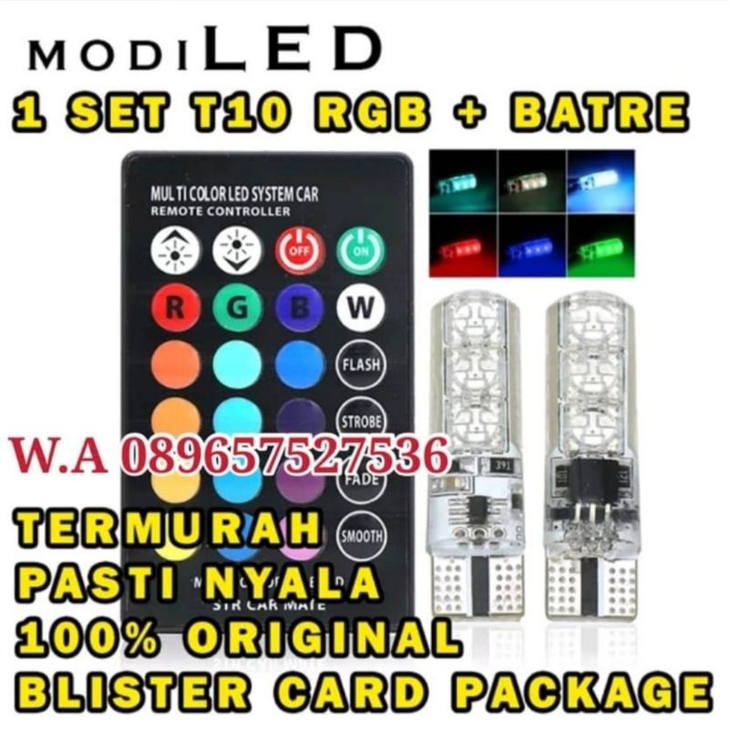 lampu Jelly T10 RGB remot kota senja