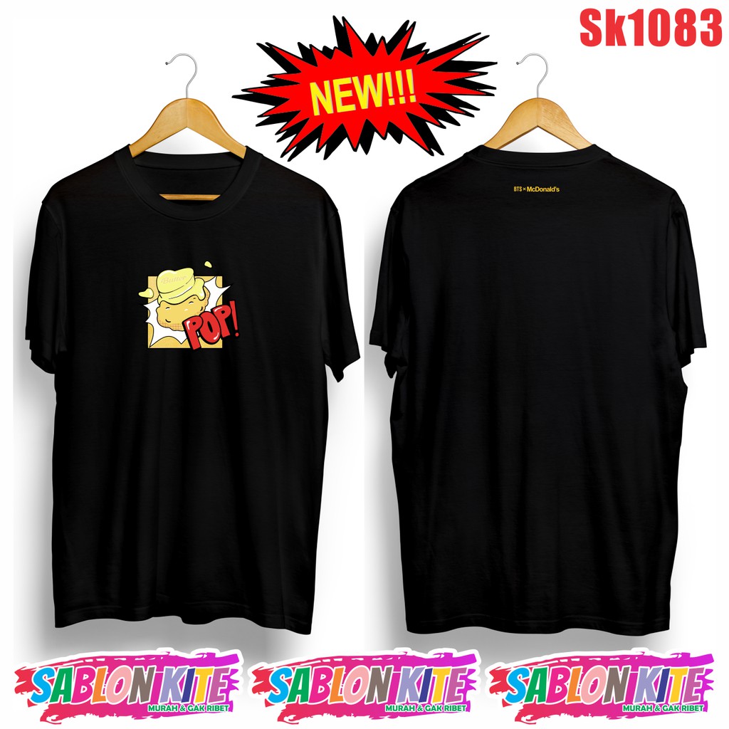 MURAH!!! KAOS KPOP BUTTER POP SK1083 JK FG SG V UNISEX COMBED 30S