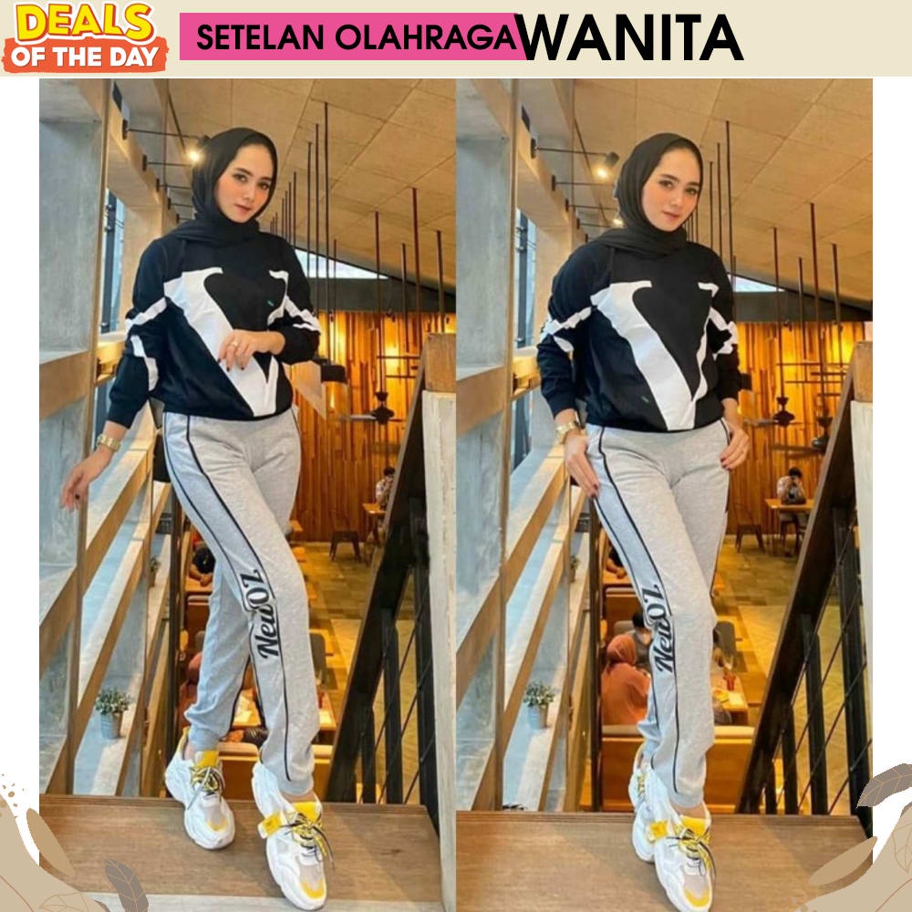 HIA EveryWear Rania Tunic Baju Senam Muslimah Elzatta Tunik dan Celana Stelan Arinda