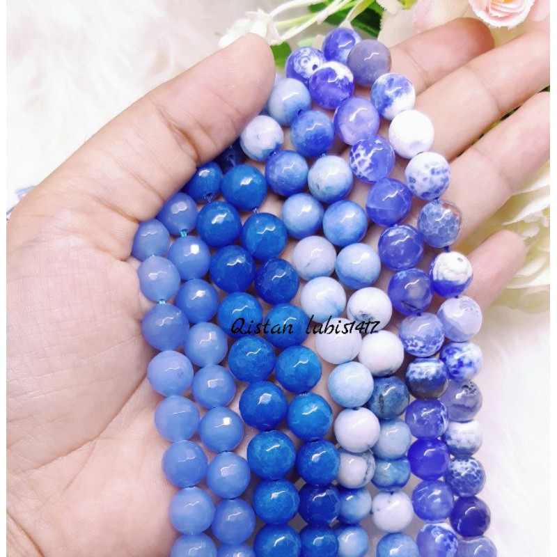 agate cutting 10mm blue series