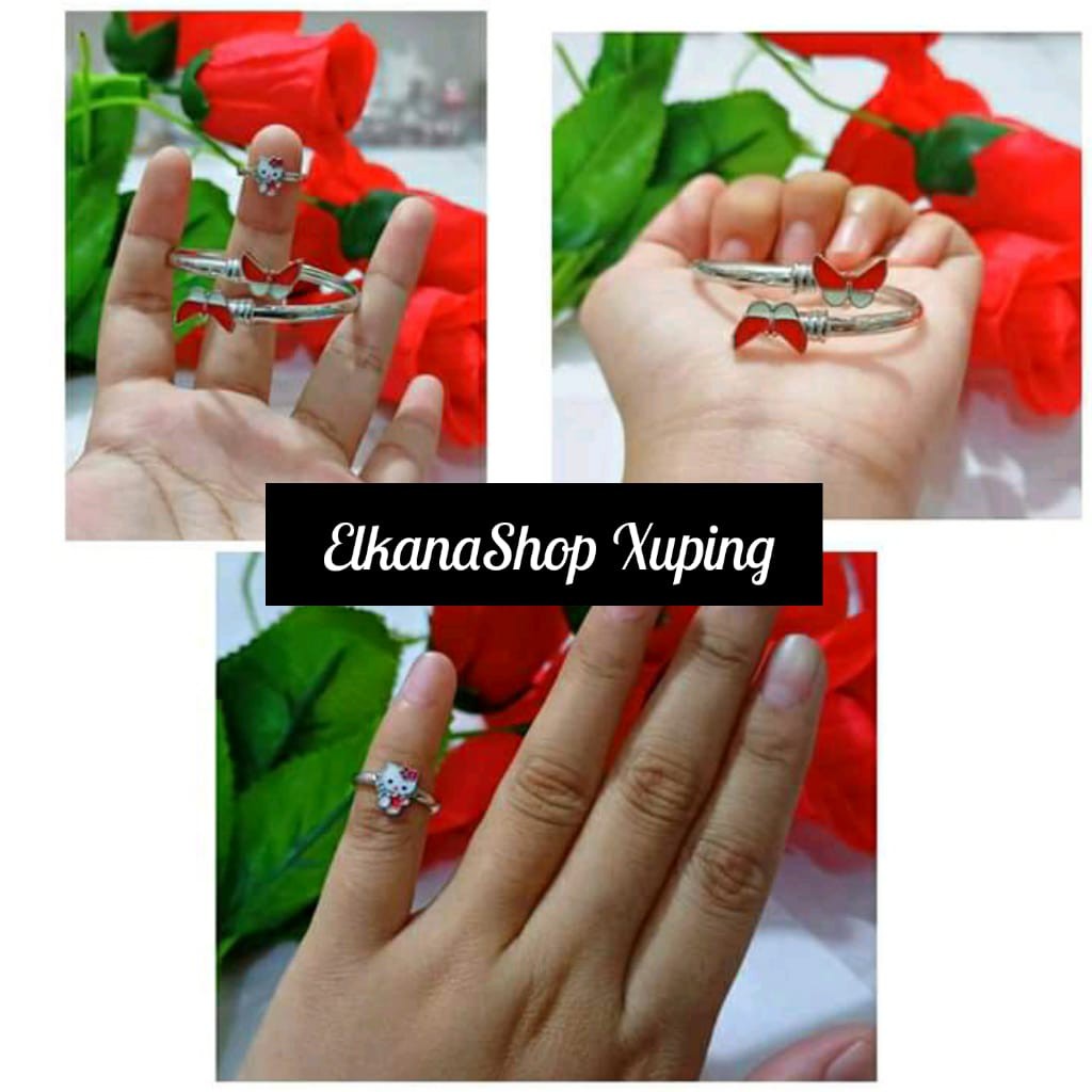 Gelang anak benggel free cincin cat xuping