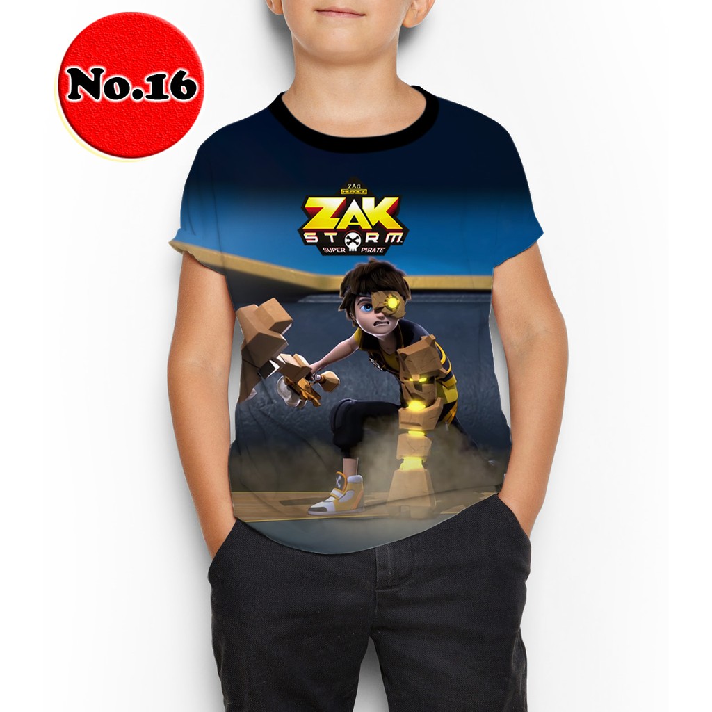 KAOS ZAK STORM 16 SERIAL TV KARTUN ANAK BAJU ANAK