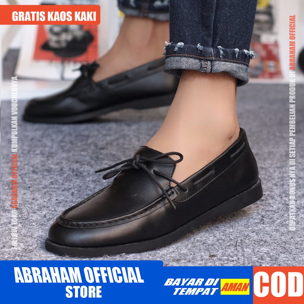 ELDER Sepatu Formal Pria Kulit Sintetis Sepatu Pria Casual Pantofel Sepatu Kasual Cowok / Cowo Oxford Kerja Kantor Kuliah Kondangan Gaya Keren Kekinian Original Murah Terlaris