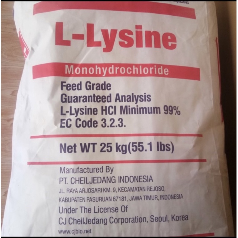 L Lysine 25kg vitamin ternak (lysin lisin)