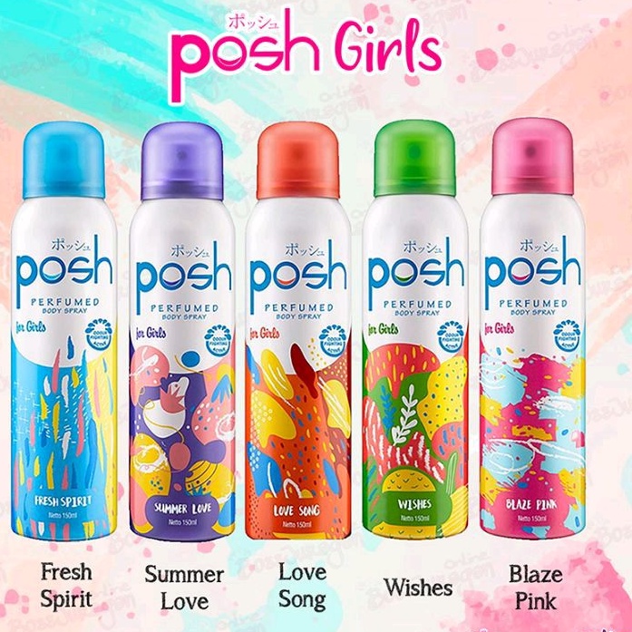 POSH Girls/ Men Parfum Wanita atau Pria Body Spray Cologne 150ml