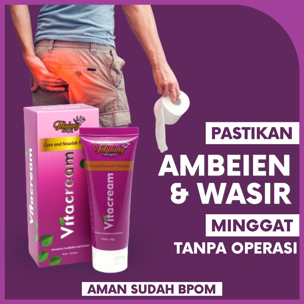 VITACREAM OBAT SALEP AMBEIEN WASIR - AMBEYEN - 100% HERBAL