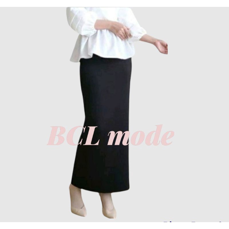 ROK KAOS PANJANG WANITA SPAN KNIT RIB (PREMIUM SOFT) LEBIH NYAMAN Dari RAJUT SCUBA