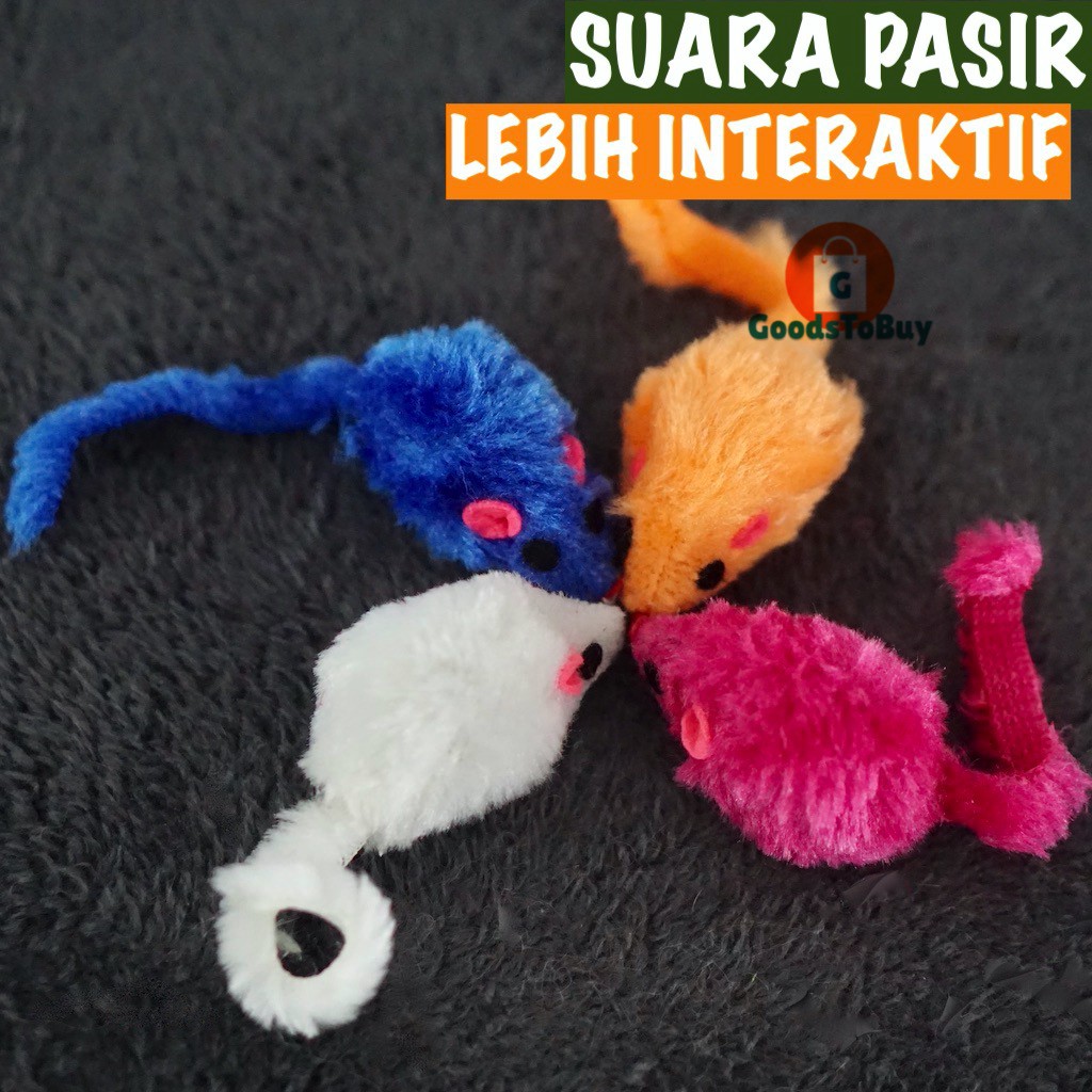 2 Mainan kucing tikus isi pasir suara lebih interaktif daripada yang kosongan