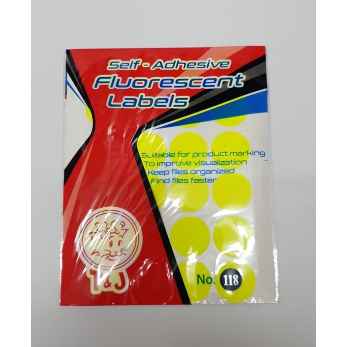 

LABEL STICKER TOM & JERRY BULAT KUNING NO 118 (5lembar)